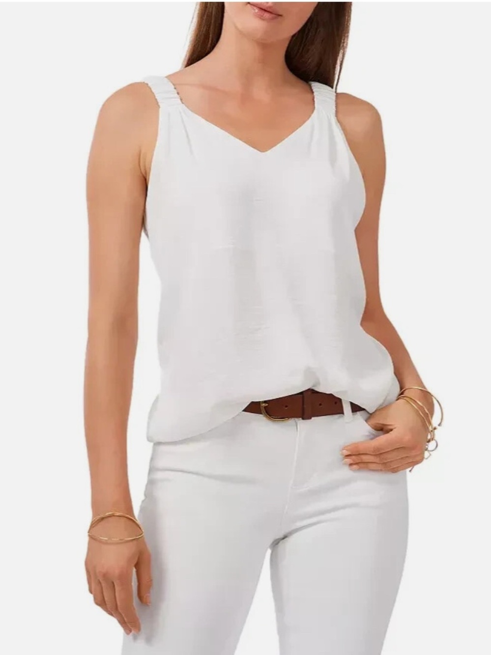 VINCE CAMUTO │ Ruffle Strap Rumple Tank